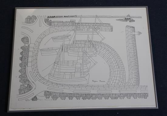 Bryan Pearce (1929-2007) All Around Newlyn 19 x 25.5in.